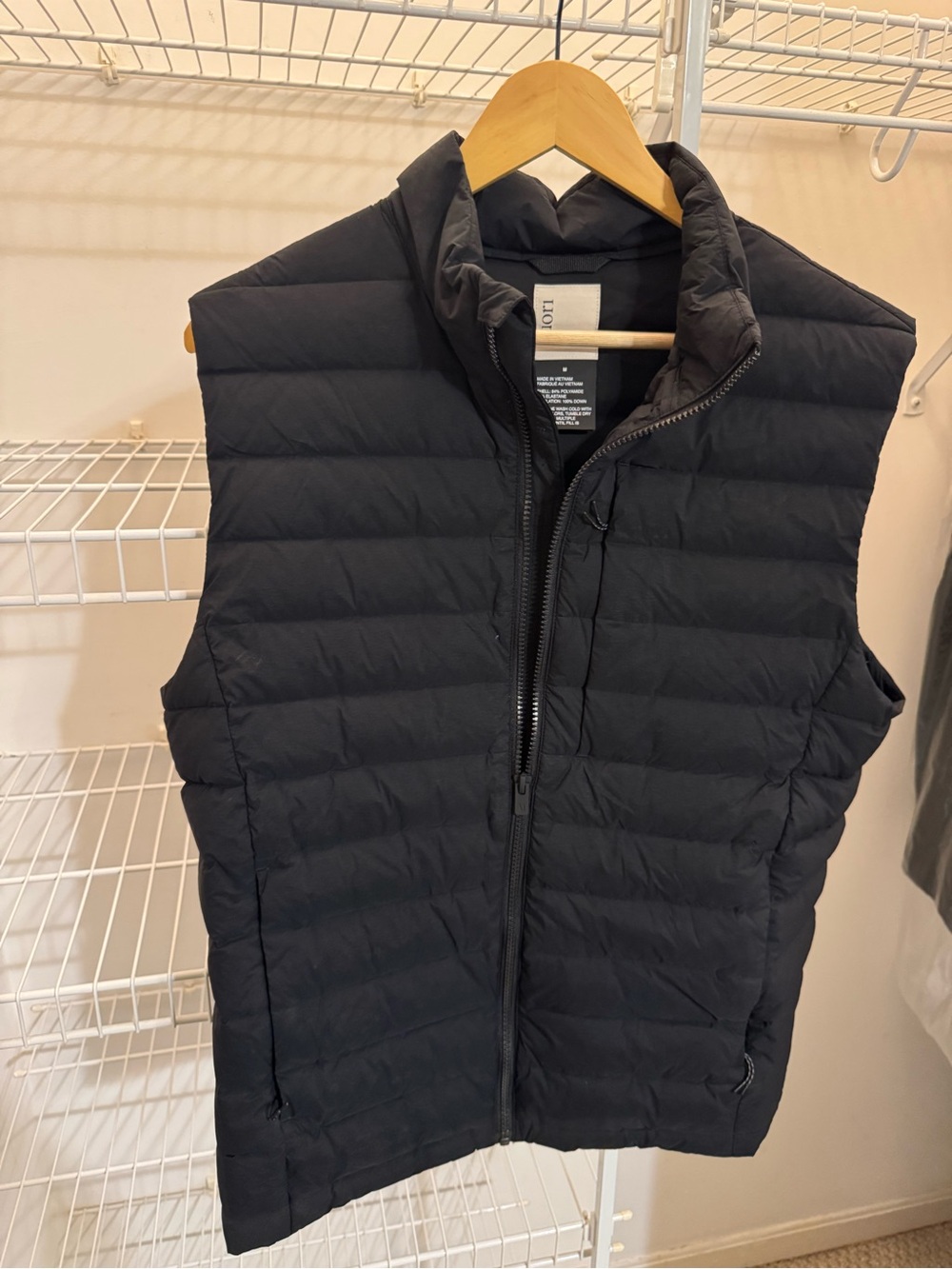 Vuori Black Quilted Puffer Vest